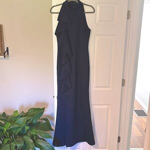 Jessica Howard Womens Mock Neck Long Evening Dress